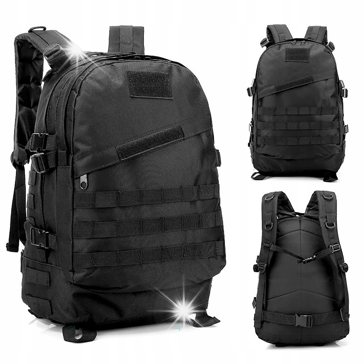PLECAK MĘSKI DO PRACY MOCNY WODOODPORNY TAKTYCZNY WOJSKOWY CZARNY MILITARNY