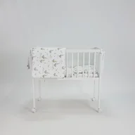 Łóżeczka i kojce - Łóżeczko dziecięce MINI 80x40cm białe z pościelą białą - gąski. - miniaturka - grafika 1