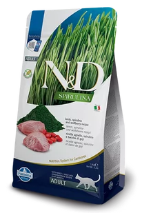 FARMINA N&D Spirulina Lamb Cat Adult 1,5kg - Sucha karma dla kotów - miniaturka - grafika 1