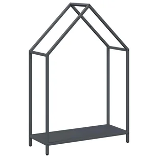 vidaXL Stojak na drewno opałowe, antracyt, 60x25x90 cm - Wózki magazynowe - miniaturka - grafika 1