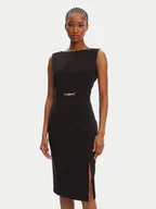 Sukienki - Fracomina Sukienka koktajlowa FR25WD2001W42901 Czarny Regular Fit - miniaturka - grafika 1