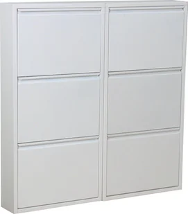 Pisa szafka na buty z 6 klapami/drzwiczkami w metalicznej bieli.Dostarczane zmontowane. - Szafki na buty Pisa szafka na buty z 6 klapami/drzwiczkami w metalicznej bieli.Dostarczane zmontowane. - Szafki na buty - miniaturka - grafika 1
