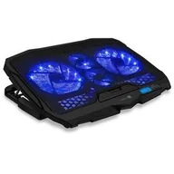 Podkładki chłodzące pod laptopa - Connect IT FrostWind do 15,6" (CCP-2200-BK) Czarna/Niebieska - miniaturka - grafika 1