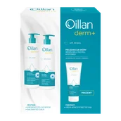 Zestawy kosmetyków damskich - Zestaw Oillan Derm+, kremowy żel do mycia, 400 ml + balsam do ciała, 400 ml + krem-koncentrat do rąk, 75 ml w prezencie - miniaturka - grafika 1