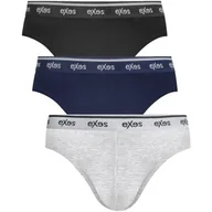 Majtki męskie - Slipy męskie bawełniane (3pack) w sportowym stylu z zewnętrzną gumą 3.92 Exes - miniaturka - grafika 1