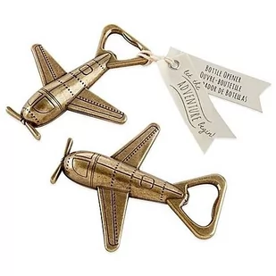 Masters TM Soróbka Otwieracz Do Butelek Piwa Metalowy Retro Aeroplan Złoty - Korkociągi i otwieracze - miniaturka - grafika 3