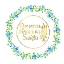 Henry Karnet KW Komunia Niezapominajki Lakier 3D - Kartki okolicznościowe i zaproszenia - miniaturka - grafika 1