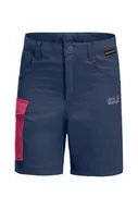 Spodnie i spodenki dla dziewczynek - Jack Wolfskin szorty dziecięce ACTIVE SHORTS K kolor niebieski wzorzyste - miniaturka - grafika 1