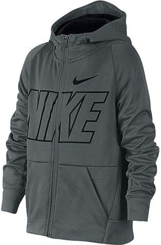 Nike Bluza chłopięca B Nk Thrma Fz Gfx szary mineralny spruce/czarny XS