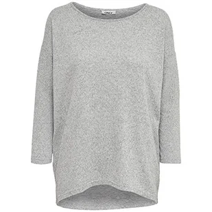Only Kobiety Onlelcos 4/5 Bluzka, Szary (Light Grey Melange), XL - Bluzki damskie - miniaturka - grafika 1