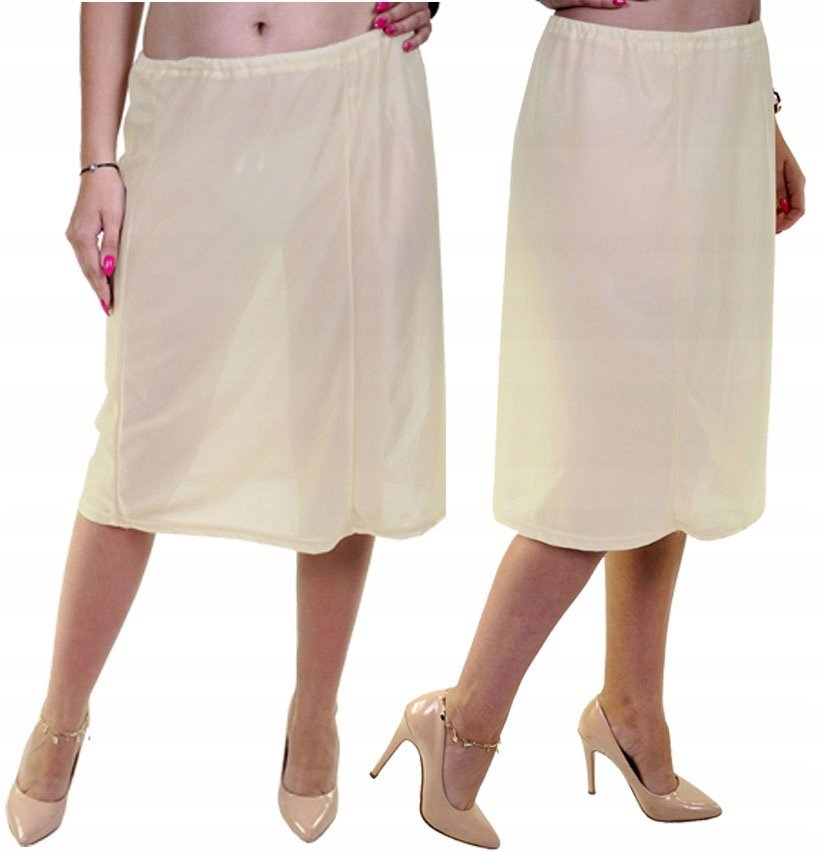 PÓŁHALKA HALKA BEŻOWA POD SPÓDNICĘ SUKIENKĘ GŁADKA BIELIZNA roz XL