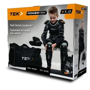 Zestaw ochraniaczy dla dzieci POWERTEK  V1.0 Starter Kit  M - Hokej - miniaturka - grafika 1