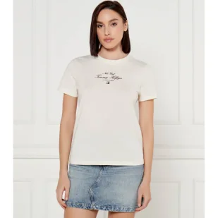 Tommy Hilfiger T-shirt Regular Fit - Koszulki i topy damskie - miniaturka - grafika 1