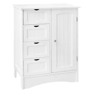 Szafki łazienkowe - Szafka łazienkowa 55x81x30 cm Biała MDF płyta wiórowa - miniaturka - grafika 1