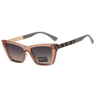 Damskie okulary przeciwsłoneczne kocie z filtrem UV400 ST-MAX10A fiolet/szary - Okulary przeciwsłoneczne - miniaturka - grafika 1