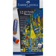 Kredki, ołówki, pastele i pisaki - Faber-Castell, Pastele olejne CREATIVE STUDIO 12 kol. metalicznych - miniaturka - grafika 1