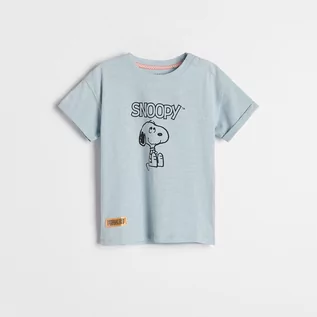 Koszulki dla chłopców - Reserved - T-shirt Snoopy - Niebieski Reserved - grafika 1