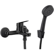 Baterie wannowe i prysznicowe - KFA Bateria wannowa natynkowa ARMATURA Sparc 5414-510-81 Czarny - miniaturka - grafika 1