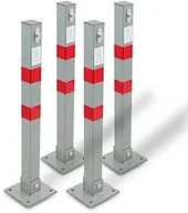 Tory, garaże, parkingi - Blokada Parkingowa Pojedyncza Słupek 65cm Składana 4 sztuki - miniaturka - grafika 1