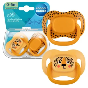 Canpol Babies Silikonowy Smoczek Symetryczny 0-6 m BabiesBoo 2-pack - Smoczki uspokajające - miniaturka - grafika 1