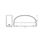 Lampy ogrodowe - OSRAM Kinkiet zewnętrzny LED ENDURA STYLE ILAY, aluminiowy / szary / cynkowy, tworzywo sztuczne, nowoczesny - miniaturka - grafika 1