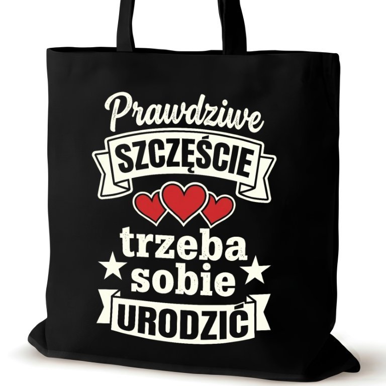 Torba bawełniana dla MAMY na ramię czarna duża prezent biura śmieszna