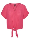 Koszulki i topy damskie - Vero Moda Koszulka w kolorze różowym - miniaturka - grafika 1