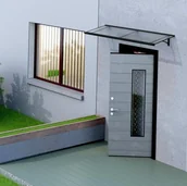 Daszki nad drzwi - LANITPLAST daszek nad drzwiami RUMBA XL 197/54 antracyt - miniaturka - grafika 1