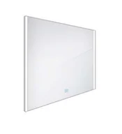 Lustra - Nimco Lustra - Lustro w ramie z oświetleniem LED, 80x70 cm, aluminium ZP 11003V - miniaturka - grafika 1
