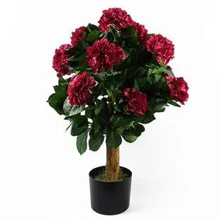 Leaf Design UK Realistyczne sztuczne drzewo kwiatowe, 75 cm różowa hortensja - Sztuczne drzewka - miniaturka - grafika 1