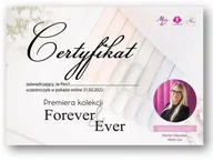 Pozostałe akcesoria kosmetyczne - Certyfikat ze szkolenia online Premiera kolekcji Forever & Ever by Małgorzata Kruś wersja Drukowana - miniaturka - grafika 1