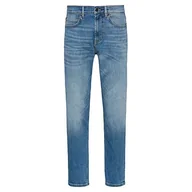 Spodenki męskie - HUGO Męskie spodnie jeansowe 634, turkusowe/aqua 447, 3032, Turquoise/Aqua447, 30W / 32L - miniaturka - grafika 1