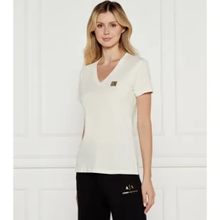 Armani Exchange T-shirt Regular Fit - Koszulki i topy damskie - miniaturka - grafika 1