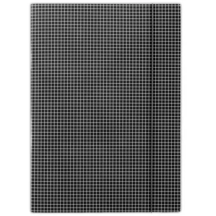 Donau . Teczka z gumką, karton, A4, 400gsm, 3-skrzydłowa - czarna w kratę - Teczki i skoroszyty - miniaturka - grafika 1