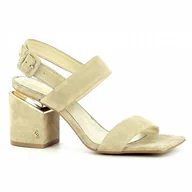 Sandały damskie - Beżowe zamszowe sandały CARINII - Carinii - miniaturka - grafika 1