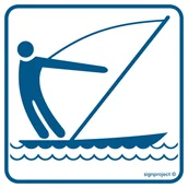 Systemy ekspozycyjne i znaki informacyjne - RC005 WINDSURFING, FN - FOLIA SAMOPRZYLEPNA; (150X150MM) - miniaturka - grafika 1
