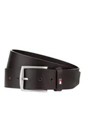 Paski - Tommy Hilfiger Pasek Skórzany New Denton 4.0 braun - miniaturka - grafika 1