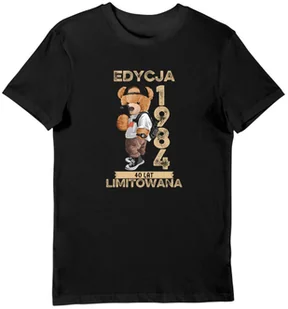 Koszulka na 40 urodziny edycja limitowana 1984 czarna 2XL - Koszulki męskie - miniaturka - grafika 1