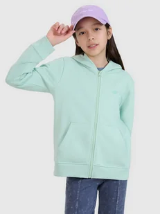 4F Bluza dresowa rozpinana z kapturem dziewczęca - turkusowa 140 (9-10 lat) - Bluzy dla dziewczynek 4F Bluza dresowa rozpinana z kapturem dziewczęca - turkusowa 140 (9-10 lat) - Bluzy dla dziewczynek - miniaturka - grafika 1