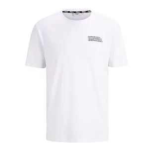 FILA Męski t-shirt BORNE Regular Graphic Bright White, M, Bright White, M - Koszulki męskie - miniaturka - grafika 1
