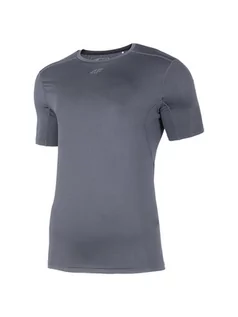 Koszulki sportowe męskie - 4F Koszulka funkcyjna w kolorze szarym - grafika 1