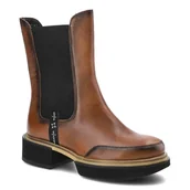 Botki damskie - Brązowe Botki Maciejka Damskie Stylowe Obuwie - miniaturka - grafika 1