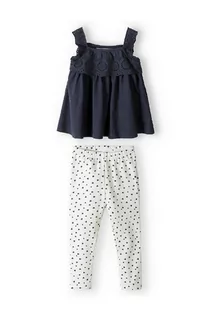 Komplety dla niemowląt - Komplet dla niemowlaka- granatowa bluzka + białe legginsy - grafika 1