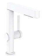 Baterie umywalkowe - Hansgrohe 76063700 Finoris Jednouchwytowa bateria umywalkowa 230 z wyci$353gan$354 wylewk$355 2jet i kompletem odp$356ywowym Push-Open bia$357y matowy - miniaturka - grafika 1