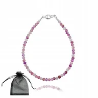 Bransoletki - Bransoletka Naturalny LEPIDOLIT Fasetowany 2,7mm Srebrne Zapięcie dł 18cm, bez marki, AG00000698 - miniaturka - grafika 1