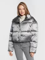 Kurtki damskie - Calvin Klein Kurtka puchowa High Shine Metallic K20K204688 Srebrny Regular Fit - miniaturka - grafika 1