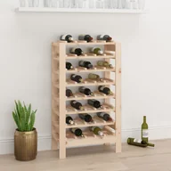 Stojaki na wino - Lumarko Stojak na wino, 61,5x30x107,5 cm, lite drewno sosnowe - miniaturka - grafika 1