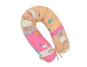 Poduszki do karmienia - Poduszka ciążowa Longer dla kobiet w ciąży do spania - Owieczki różowo-beżowe - miniaturka - grafika 1