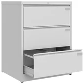 Meble i wyposażenie gabinetów medycznych - Szafka na dokumenty z blokadą wysuwu SZK 202 LX BW - miniaturka - grafika 1