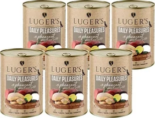 Karma mokra dla psa Luger's Daily Pleasures z bażantem, szpinakiem i ziemniakiem zestaw 6 x 400 g - Mokra karma dla psów - miniaturka - grafika 1
